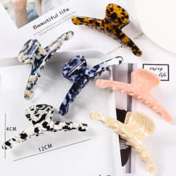 Women Hair Accessories Large Size Fashion Acetate Hair Claws Colourful Ponytail Acetic Claw Clips For Girls