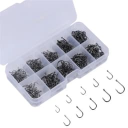 Brand new 100 pieces/box High quality carbon steel carp fishing bait Sharp fish hook 10 sizes available