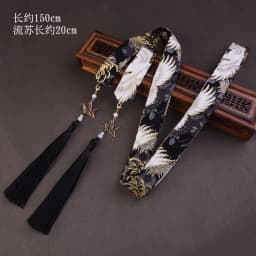 Chinese Style Dragon Pendant Tassel Headwear Antique Hanfu Headband for Women Men Satin Long Ribbon Embroidery Hair Bands