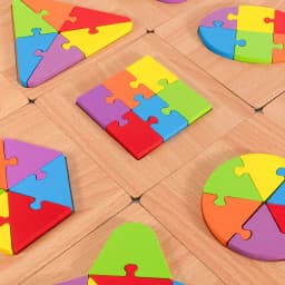 High Quality Wooden Geometric Shapes Early Cognition Puzzles Board Math Game Montessori Baby Learning Educational For Kids Toys