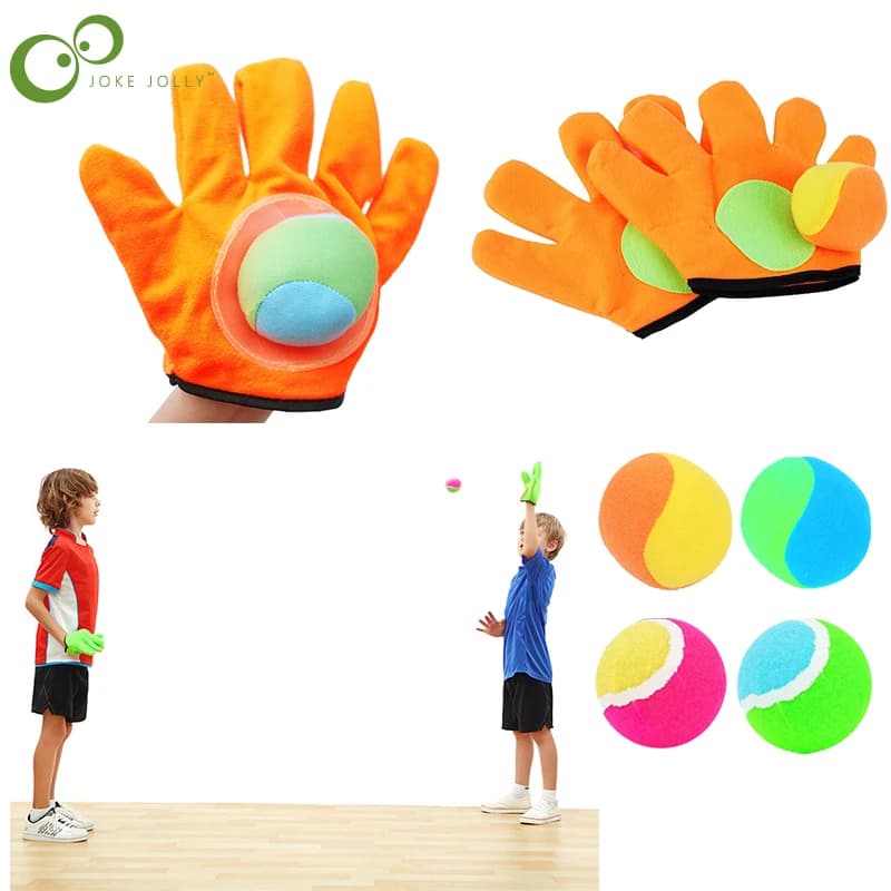 Kids Sucker Sticky Ball Toy Outdoor Sports Catch Ball Game Set Throw And Catch Parent-Child Interactive Outdoor Toys WYW