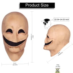 Horror Smile No Face Man Latex Mascara Head Cover Disguise Cosplay Scary Alien Helmet Halloween Costume Faceless Mask for Men