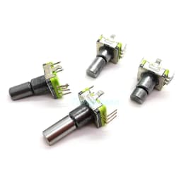 5pcs EC11 Rotary Encoder Code Switch 360 Degree Rotation 30 Position With Push Button 5pin Handle Half Shaft 12.5/15/17/19mm
