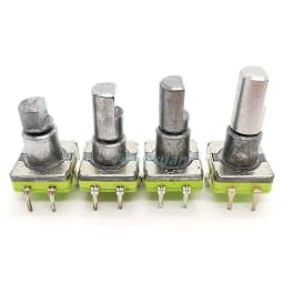 5pcs EC11 Rotary Encoder Code Switch 360 Degree Rotation 30 Position With Push Button 5pin Handle Half Shaft 12.5/15/17/19mm