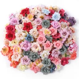 Rose Artificial Flowers Head 4CM Silk Fake Flowers for Home Hoom Decor Wedding Decorations DIY Crafts Garland Gift Accessories
