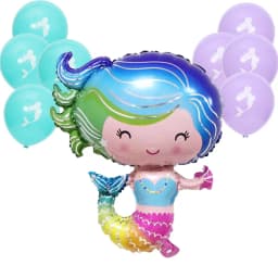 Mermaid ocean Marine life theme Party Balloons Birthday Party Decorations Baby Shower Decor Helium Globos