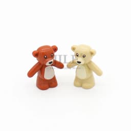 5pcs MOC Building Blocks DIY Toy Cartoon Bear with Printing Bricks Educational Animal Compatible 98382pb001 Assembles Particles