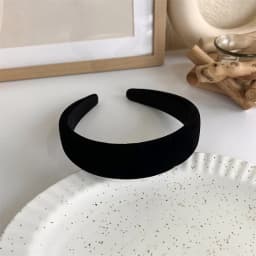 Winter Solid Velvet Bezel Women Girl Broadside Hair Bands  Pearl Cross Headband Hair Hoop Fashion Black Leather Braided Hairband
