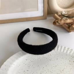 Winter Solid Velvet Bezel Women Girl Broadside Hair Bands  Pearl Cross Headband Hair Hoop Fashion Black Leather Braided Hairband