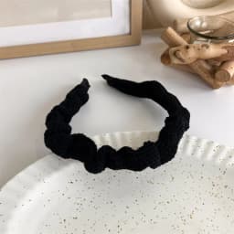 Winter Solid Velvet Bezel Women Girl Broadside Hair Bands  Pearl Cross Headband Hair Hoop Fashion Black Leather Braided Hairband