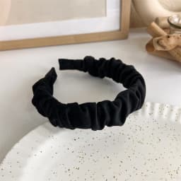 Winter Solid Velvet Bezel Women Girl Broadside Hair Bands  Pearl Cross Headband Hair Hoop Fashion Black Leather Braided Hairband