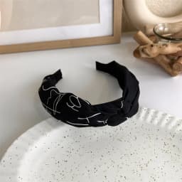 Winter Solid Velvet Bezel Women Girl Broadside Hair Bands  Pearl Cross Headband Hair Hoop Fashion Black Leather Braided Hairband