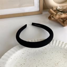 Winter Solid Velvet Bezel Women Girl Broadside Hair Bands  Pearl Cross Headband Hair Hoop Fashion Black Leather Braided Hairband
