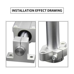 1/2/4PCS Aluminum Alloy Support Bracket SK/SHF8/10/12/16/20/25/30/35/40/50/60 Vertical Horizontal Bracket Linear Shaft Bearing