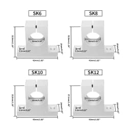 1/2/4PCS Aluminum Alloy Support Bracket SK/SHF8/10/12/16/20/25/30/35/40/50/60 Vertical Horizontal Bracket Linear Shaft Bearing