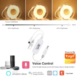 12V Wifi LED COB Strip Light Dimmable Power Kit US EU UK Remote Control 320LED 528LED 384LED Linear Lighting Flexible Led Tape