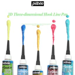 French Pebeo 1pc Three-dimensional Hook Line Pen Comic Manicure Painting Writing Art Student Stationery Hand-painted Handmade