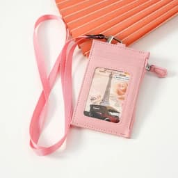 Leather Credit Card Holder with Neck Lanyard Women Men Multi-card Coin Money Key Card Wallet Student Bus ID Card Bags Purse Bag