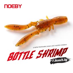 NOEBY Bottle Shrimp Craw 75mm 3.3g Soft Lure Silicone Swimbait Artificial Soft Bait Perch Pike Bass Soft Fishing Lures