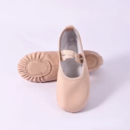 Women's Ballet Slippers for Woman Danseuse PU Leather Professional Dancers Girls Kids Soft Sole Children Toddler Dance Shoes