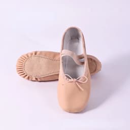Women's Ballet Slippers for Woman Danseuse PU Leather Professional Dancers Girls Kids Soft Sole Children Toddler Dance Shoes
