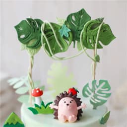 Fox Hedgehog Animals Cake Topper Birthday Cakes Baking Jungle Safari Happy Birthday Party Decor Baby Shower Dessert Decoratin
