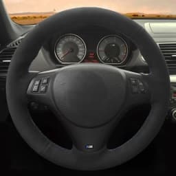 Customized Car Steering Wheel Cover Black Suede Steering Wheel Braid For BMW M Sport M3 E90 E91 E92 E93 E87 E81 E82 E88 X1 E84