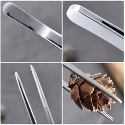 Kitchen Tongs Kitchen Utensil BBQ Tweezer Food Clip Kitchen Bar Chief Tongs Stainless Steel Portable for Picnic Barbecue Cooking