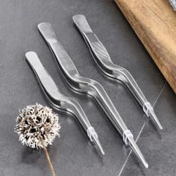 Kitchen Tongs Kitchen Utensil BBQ Tweezer Food Clip Kitchen Bar Chief Tongs Stainless Steel Portable for Picnic Barbecue Cooking