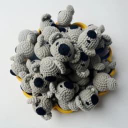 5pc Crochet Beads Animal Rabbit Chewable Beads DIY Wooden Teething Knitting Beads Jewelry Crib Sensory Toy Baby Teether