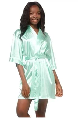Satin Robe Female Intimate Lingerie Sleepwear Silky Bridal Wedding Gift Casual Kimono Bathrobe Gown Nightgown Sexy Nightwear
