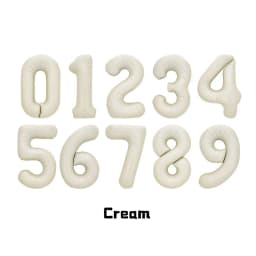 1Pcs Cream Number Birthday Balloons 32/40inch White Brown Caramel Beige Large Number Foil Balloon for Birthday Anniversary Decor