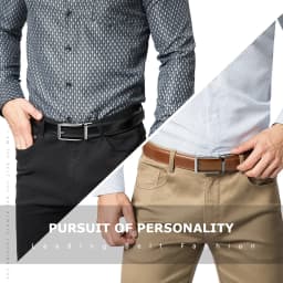 Genuine Leather For Men's High Quality Buckle Jeans Cowskin Casual Belts Business Cowboy Waistband Male Automatic Buckle Strap