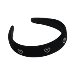 UXSL Retro Velvet Rhinestone Love Heart Headband for Women's Temperament Elegant Hair Band Wide Hair Hoop Hair Accessories Gifts
