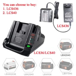 LCS436 LCS36 LCS40 Battery Fast Charger For Black Decker 36V 40V Max Lithium Ion Battery LBX1540 LBX2040 LBX2540 LBXR36 LBXR2036