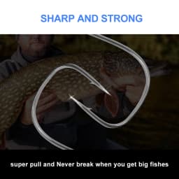 ESFISHING Narrow Belly Offset Hook Carbon Steel Fishing Hooks Crank Worm Hook Barbed for Soft Fishing Lure