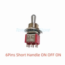 1pc SH T8013-Z1 12mm ON-OFF-ON SPDT DPDT 3/6Pin 2/3Position Maintained Toggle Switch Large Long Handle 3A 250VAC/5A 125VAC