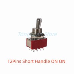 1pc SH T8013-Z1 12mm ON-OFF-ON SPDT DPDT 3/6Pin 2/3Position Maintained Toggle Switch Large Long Handle 3A 250VAC/5A 125VAC