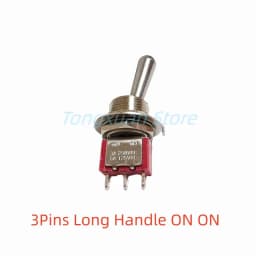 1pc SH T8013-Z1 12mm ON-OFF-ON SPDT DPDT 3/6Pin 2/3Position Maintained Toggle Switch Large Long Handle 3A 250VAC/5A 125VAC