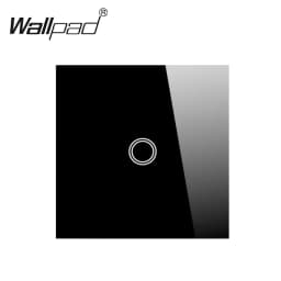Touch Light Switch With EU Wall Socket Black 1 Gang 1 Way Led Interruptor Crystal Dark Blue Backlight Wallpad Home Improvemet
