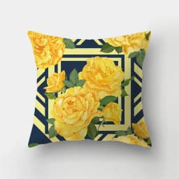 45x45cm Fashion Yellow Pillowcase Cartoon Sun Duck Animal Flower Plant Cushion Cover Sofa Home Decoration