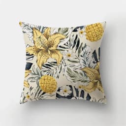 45x45cm Fashion Yellow Pillowcase Cartoon Sun Duck Animal Flower Plant Cushion Cover Sofa Home Decoration
