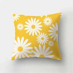 45x45cm Fashion Yellow Pillowcase Cartoon Sun Duck Animal Flower Plant Cushion Cover Sofa Home Decoration