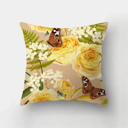 45x45cm Fashion Yellow Pillowcase Cartoon Sun Duck Animal Flower Plant Cushion Cover Sofa Home Decoration