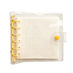 A7 Square Binder Notebook Cover Photo Sticker Collect Grid Blank Diary Agenda Planner Paper Cover School Stationery