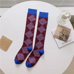 Calf socks European and American ins abstract art knee-length beautiful legs long combed cotton tide socks