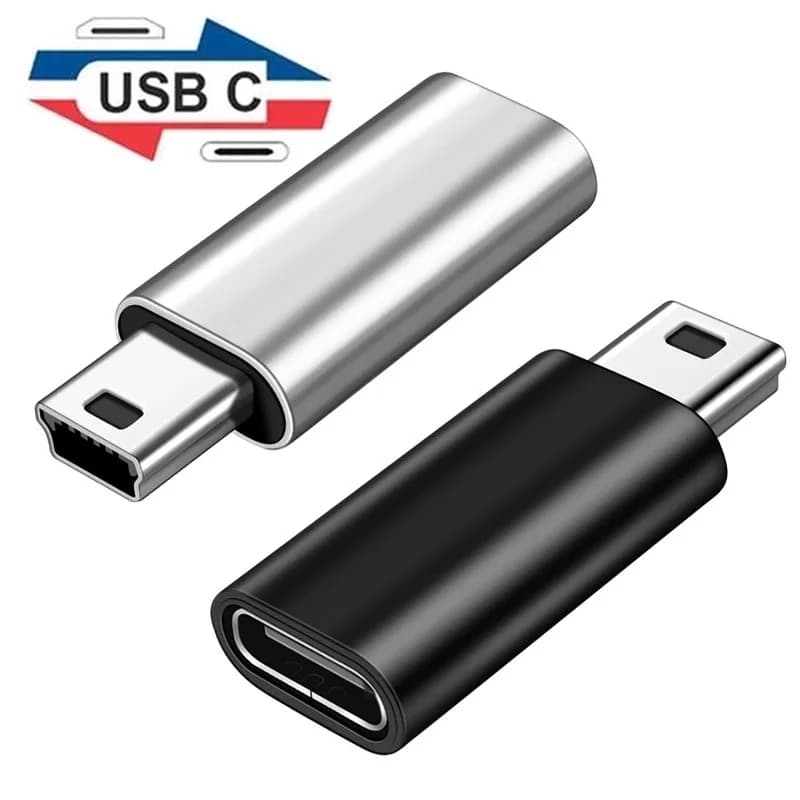 Micro B To Type C Adapter 5 Pin Male Mini USB To Female USB Type C Data Transfer Connector for Samsung MP3 Camera PC Conventer