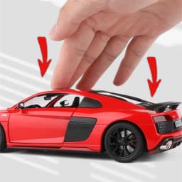 1:24 R8 V10 Plus Alloy Performance Sports Car Model Diecast Metal Toy Racing Car Model High Simulation Sound and Light Kids Gift
