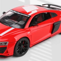 1:24 R8 V10 Plus Alloy Performance Sports Car Model Diecast Metal Toy Racing Car Model High Simulation Sound and Light Kids Gift