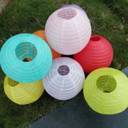 Multi Color Paper Lantern Foldable Round Chandelier for Wedding Scene Birthday New Year Holiday Party Home Decoration Articles